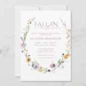 Herfst in Love Bridal Shower Kaart (Voorkant)