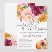 Herfst in Love Bridal Shower Uitnodiging (Voorkant / Achterkant)