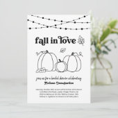 Herfst in Love Bridal Shower Uitnodiging (Staand voorkant)