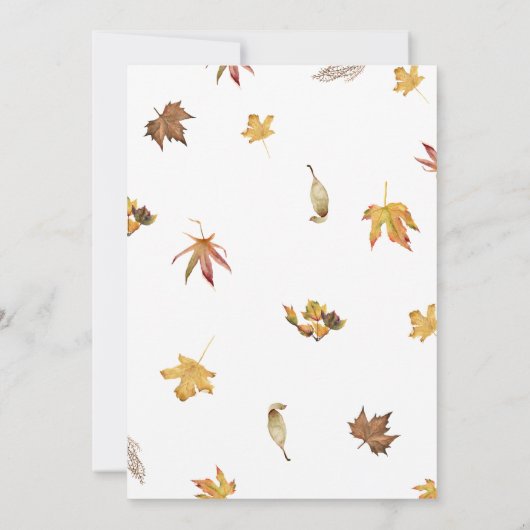 Herfst in Love Bridal Shower Uitnodiging (Achterkant)