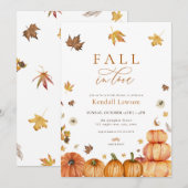 Herfst in Love Bridal Shower Uitnodiging (Voorkant / Achterkant)