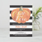 Herfst in Love Bridal Shower Uitnodiging (Staand voorkant)