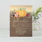 Herfst in Love Bridal Shower Uitnodiging (Staand voorkant)