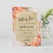 Herfst in Love Bridal Shower Uitnodiging (Staand voorkant)