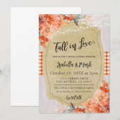 Herfst in Love Bridal Shower Uitnodiging (Voorkant / Achterkant)