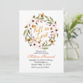 Herfst in Love Bridal Shower Uitnodiging (Staand voorkant)