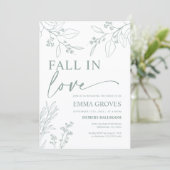 Herfst in Love Bridal Shower Uitnodiging (Staand voorkant)