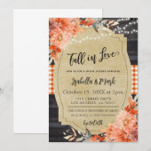 Herfst in Love Bridal Shower Uitnodiging (Voorkant / Achterkant)