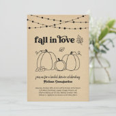 Herfst in Love Bridal Shower Uitnodiging (Staand voorkant)