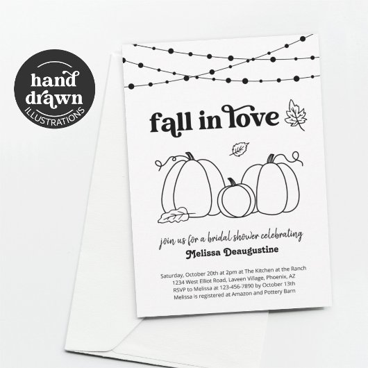Herfst in Love Bridal Shower Uitnodiging