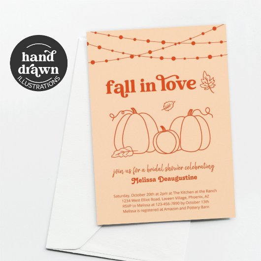 Herfst in Love Bridal Shower Uitnodiging