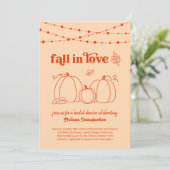 Herfst in Love Bridal Shower Uitnodiging (Staand voorkant)