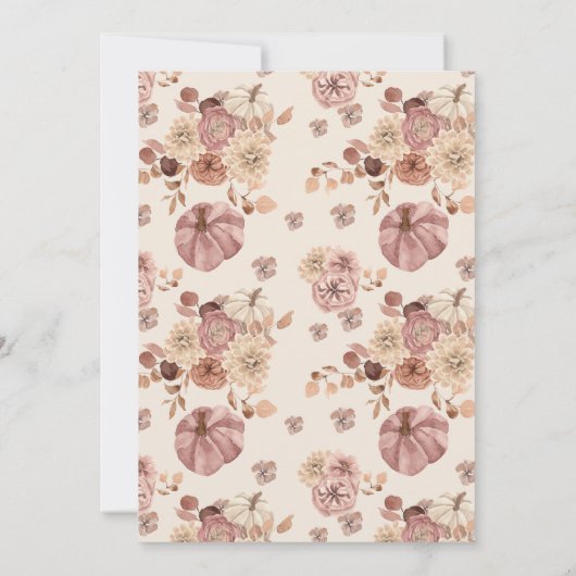 Herfst in Love Bridal Shower Uitnodiging (Achterkant)