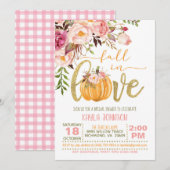 Herfst in Love Bridal Shower Uitnodiging (Voorkant / Achterkant)