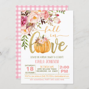 Herfst in Love Bridal Shower Uitnodiging
