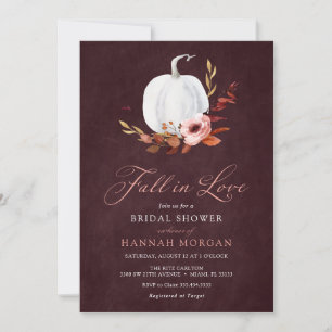 Herfst in Love Bridal Shower-uitnodiging Kaart