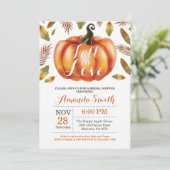 Herfst in Love Bridal Shower-uitnodigkaart Kaart (Staand voorkant)