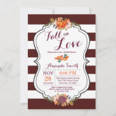 Herfst in Love Bridal Shower-uitnodigkaart Kaart (Voorkant)