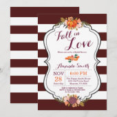 Herfst in Love Bridal Shower-uitnodigkaart Kaart (Voorkant / Achterkant)
