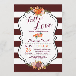 Herfst in Love Bridal Shower-uitnodigkaart Kaart