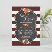 Herfst in Love Bridal Shower-uitnodigkaart Kaart (Staand voorkant)