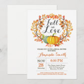 Herfst in Love Bridal Shower-uitnodigkaart Kaart (Voorkant / Achterkant)