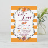 Herfst in Love Bridal Shower-uitnodigkaart Kaart (Staand voorkant)