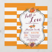 Herfst in Love Bridal Shower-uitnodigkaart Kaart (Voorkant / Achterkant)