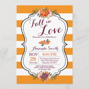 Herfst in Love Bridal Shower-uitnodigkaart Kaart