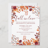 Herfst In Love Bridesmaids Luncheon Invitation Kaart (Voorkant)