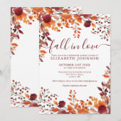 Herfst In Love Bridesmaids Luncheon Invitation Kaart (Voorkant / Achterkant)