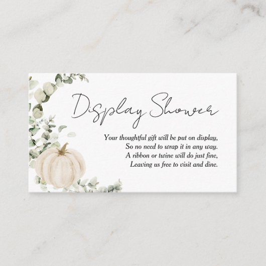 Herfst in Love Bruids Display Douche Informatiekaartje (Voorkant)