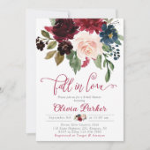 Herfst In Love Bruids Douche Uitnodiging Herfst Bl (Voorkant)