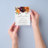 Herfst in Love Budget Bridal Shower Uitnodiging Flyer (Hand)