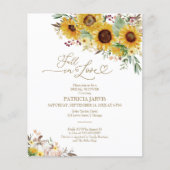 Herfst In Love Budget Bruidsdouche Uitnodigingen Flyer (Voorkant)