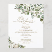 Herfst In Love Budget Bruidsdouche Uitnodigingen Flyer (Voorkant)