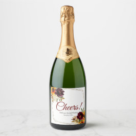 Herfst in Love Champagne Label Sparkling Wijnetiket