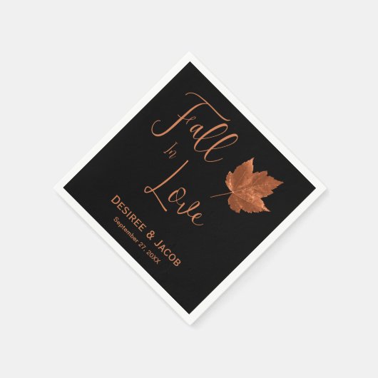 Herfst in Love Copper Brown Black Rustic Maple Lea Servet (Hoek)