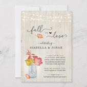 Herfst in Love Couple's/Bridal Shower Invitation Kaart (Voorkant)