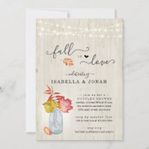 Herfst in Love Couple's/Bridal Shower Invitation