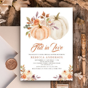 Herfst in Love Earthy Floral Pumpkin Vrijgezellenf Kaart