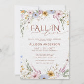Herfst In Love Elegant Bridal Shower Invitation Kaart (Voorkant)