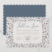 Herfst in Love Engagement Party Kaart (Voorkant / Achterkant)