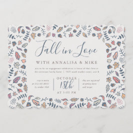 Herfst in Love Engagement Party Kaart
