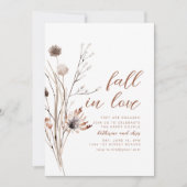 Herfst in Love Engagement Party Nodig Wildbloemen Kaart (Voorkant)