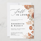 Herfst In Love Engagement Party Uitnodiging, Herfs Kaart (Voorkant)