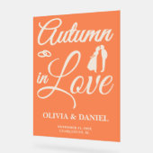 Herfst in Love | Fall Huwelijks Welkom Acryl Bord (Hoek)