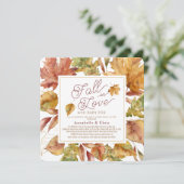 Herfst in Love Fall Leaves Baby shower by Mail Kaart (Staand voorkant)
