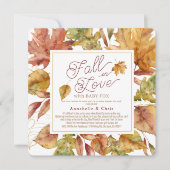 Herfst in Love Fall Leaves Baby shower by Mail Kaart (Voorkant)