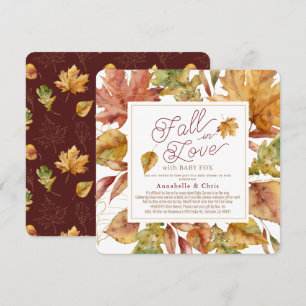 Herfst in Love Fall Leaves Baby shower by Mail Kaart